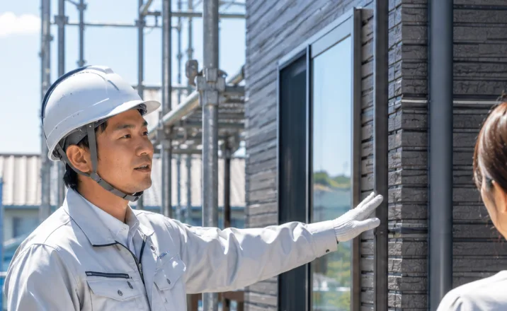 外装工事を行う職人